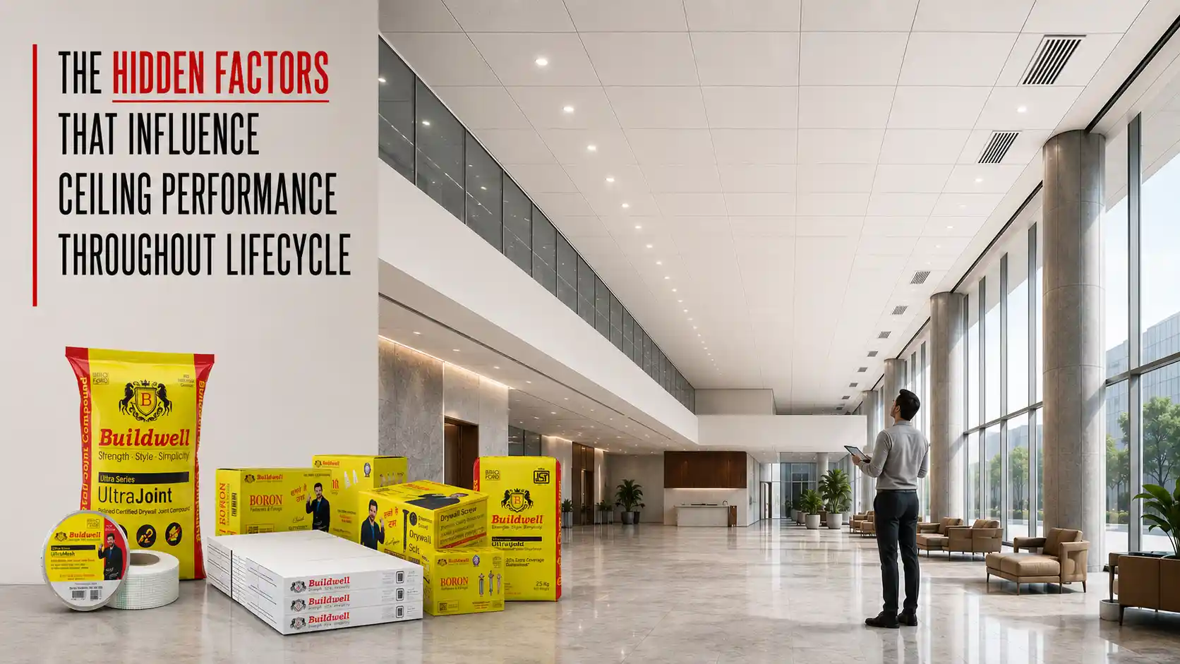 Premium ceiling products from the Best Ceiling Products Brand in India used in a modern commercial interior.