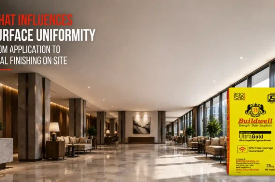 What influences surface uniformity from application to final finishing on site