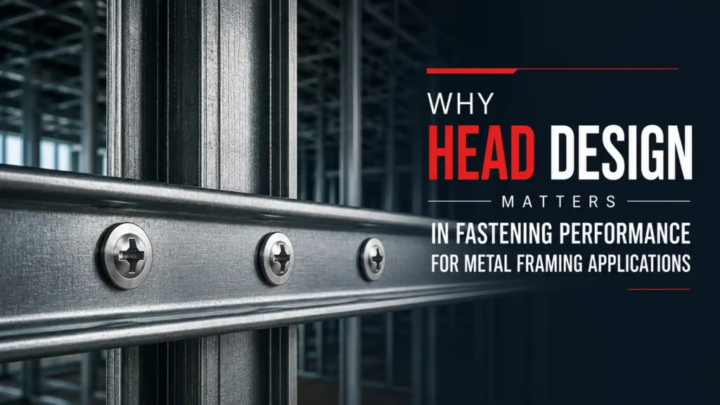 Why head design matters in fastening performance for metal framing applications