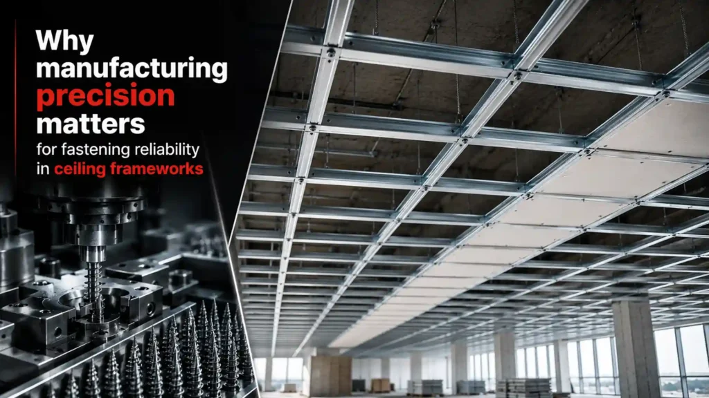Why manufacturing precision matters for fastening reliability in ceiling frameworks