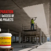 Application of premium gypsum bond from the Best Gypsum Bond Supplier in India to prepare ceiling surfaces for strong adhesion and a smooth finish.