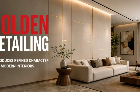 How golden detailing introduces refined character into modern interiors