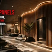Louvre Panel creating depth and texture on a modern interior wall