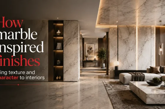 How marble inspired finishes bring texture and character to interiors