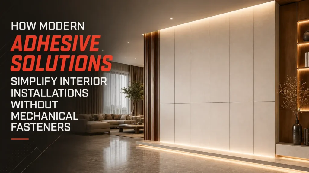 How modern adhesive solutions simplify interior installations without mechanical fasteners