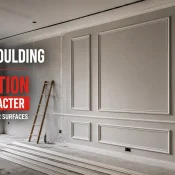 Wall Moulding installed in rectangular decorative patterns to add definition and character to a plain interior wall