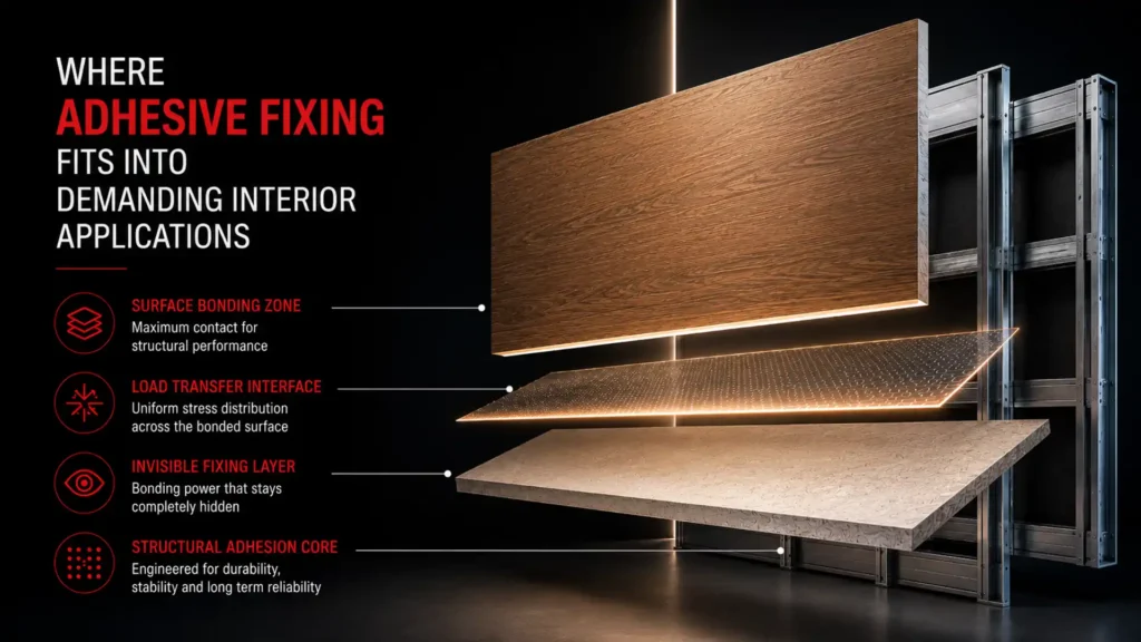 Where Adhesive Fixing Fits into Demanding Interior Applications