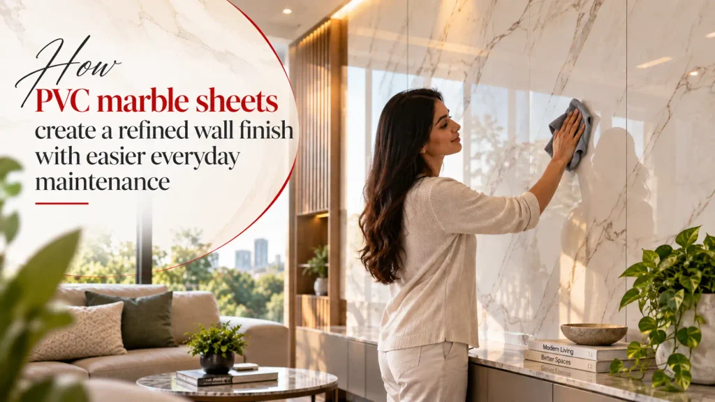 How PVC marble sheets create a refined wall finish with easier everyday maintenance