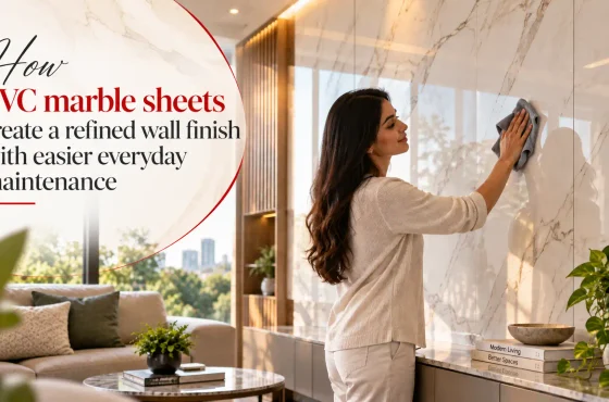 How PVC marble sheets create a refined wall finish with easier everyday maintenance
