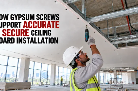How gypsum screws support accurate and secure ceiling board installation