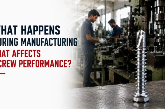 What happens during manufacturing that affects screw performance?