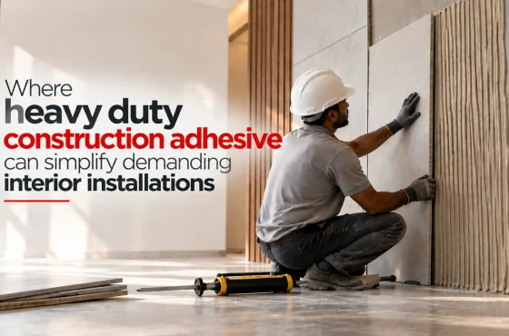 Where heavy duty construction adhesive can simplify demanding interior installations