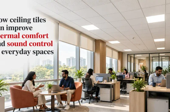 How ceiling tiles can improve thermal comfort and sound control in everyday spaces