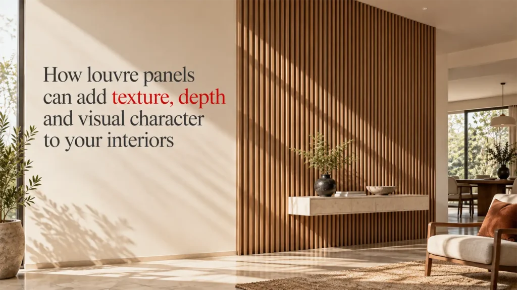 How louvre panels can add texture, depth and visual character to your interiors