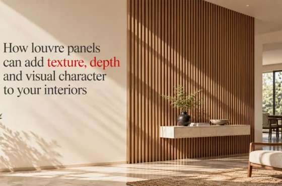 How louvre panels can add texture, depth and visual character to your interiors
