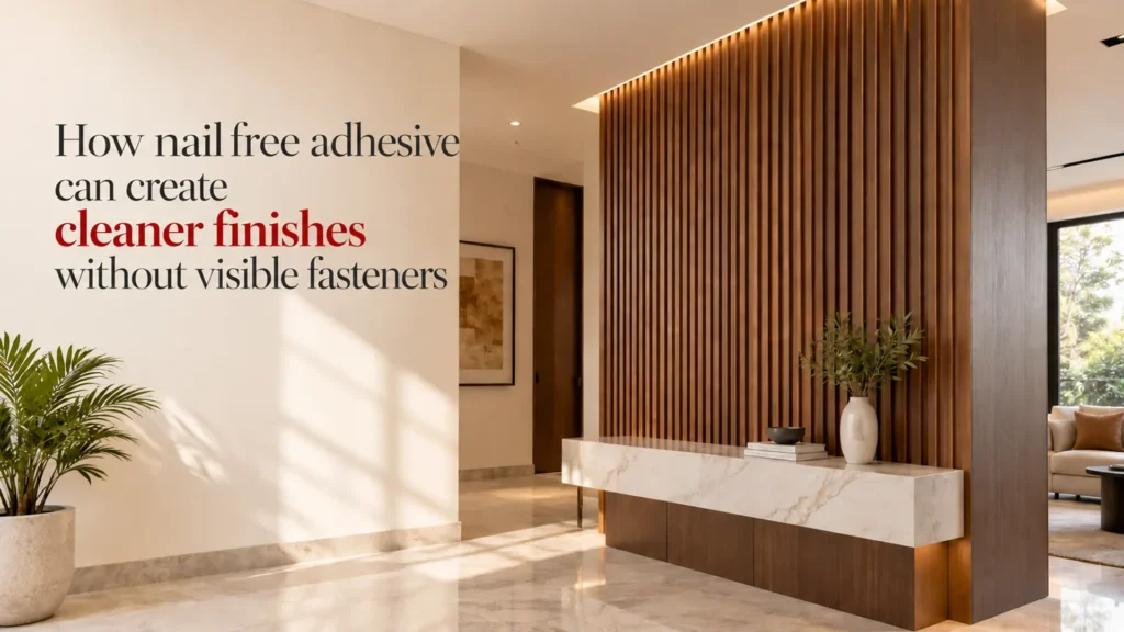 How nail free adhesive can create cleaner finishes without visible fasteners