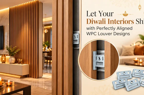 Let your Diwali interiors shine with perfectly aligned WPC louver designs